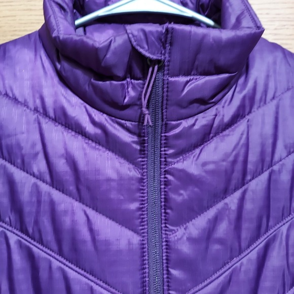 Columbia Omni Heat Vest Womens Medium Purple Insulated Quilted Full Zip Puffer - Picture 2 of 8